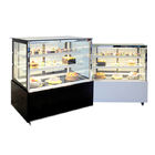 Μεγάλη προθήκη γυαλιού αρτοποιείων όγκου με τον οδηγημένο φωτισμό, ανοικτό ψυγείο υπεραγορών 7ft
