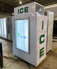 Όρθιο τοποθετημένο σε σάκκο δοχείο αποθήκευσης πάγου με την ενιαία πόρτα γυαλιού