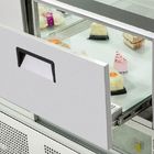 Άσπρος μαρμάρινος ψυκτήρας 1030W ψυγείων συρταριών R134A για το επιδόρπιο
