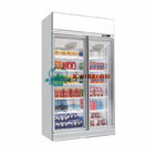 Πιό δροσερό όρθιο ψυγείο επίδειξης ποτών πορτών γυαλιού υπεραγορών 2~8C