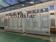 Ηλεκτρικός θέρμανσης γυαλιού πορτών ψυκτήρας επίδειξης υπεραγορών όρθιος για το παγωτό και τα παγωμένα τρόφιμα