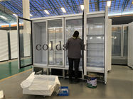 4 εμπορικό κάθετο κρύο δοχείο ψύξης πορτών γυαλιού ψυγείων επίδειξης ποτών ψυγείων ποτών μπύρας πορτών