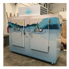 Υπαίθριος έμπορος πάγου, διπλά εμπορευματοκιβώτια ψυγείων αποθήκευσης πάγου πορτών μεγάλα