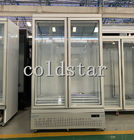 Επίδειξης ψυγείων ψυκτήρων 1000L διπλή γυαλιού πορτών προθήκη ψυγείων ποτών πιό δροσερή