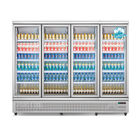 4 εμπορικό κάθετο κρύο δοχείο ψύξης πορτών γυαλιού ψυγείων επίδειξης ποτών ψυγείων ποτών μπύρας πορτών