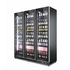 Ποτό 5 φραγμών ψυγείων μπουκαλιών γυαλιού ψυγείων ποτών μαύρο χρώμα ψυγείων Shelfs