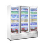 Διαφανές γυαλιού πορτών ψυγείων δοχείο ψύξης επίδειξης ποτών υπεραγορών όρθιο