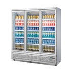 1600L 5 - όρθιο δοχείο ψύξης πορτών γυαλιού περίπτωσης επίδειξης ψυγείων μη αλκοολούχων ποτών στρώματος