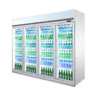 Πιό δροσερό ψυγείο ψυγείων πορτών γυαλιού επίδειξης αερόψυξης εξοπλισμού υπεραγορών