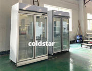 Υπεραγορών πιό δροσερό ψυγείο επίδειξης προθηκών πορτών γυαλιού ψυγείων προθηκών κάθετο κατεψυγμένο εμπορικό