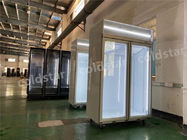 Όρθιο ψυγείο παγωτού περίπτωσης επίδειξης πορτών γυαλιού ψυκτήρων υπεραγορών NSF