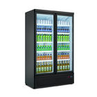 Διπλό ψυγείο επίδειξης κρύας αποθήκευσης ενεργειακών ποτών προθηκών ψυγείων πορτών κάθετο