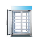 Ψυγείο επίδειξης ανοιχτών πορτών υπεραγορών κατακόρυφα μπροστινό και πίσω μέρος και εμπορικός εξοπλισμός ψύξης ψυκτήρων