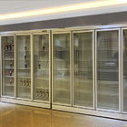 Κάθετος γυαλιού ψυκτήρας επίδειξης παγωμένων τροφίμων ψυγείων υπεραγορών πορτών εμπορικός