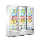 Χονδρική εμπορική υπεραγορά 3 όρθιοι ψυκτήρες ψυγείων ψυγείων επίδειξης πορτών γυαλιού