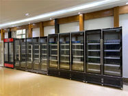 Εμπορικός φραγμός 3 όρθιο ψυγείο επίδειξης πορτών γυαλιού