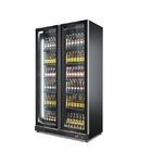 Εμπορικό διπλό δοχείο ψύξης επίδειξης μπουκαλιών ενεργειακών ποτών παντοπωλείων υπεραγορών ψυγείων μπύρας πορτών γυαλιού