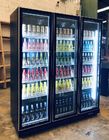 Ποτό 5 φραγμών ψυγείων μπουκαλιών γυαλιού ψυγείων ποτών μαύρο χρώμα ψυγείων Shelfs