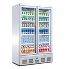 Το όρθιο εμπορικό ψυγείο ποτών, κατώτατο σημείο τοποθετεί το διπλό ψυκτήρα επίδειξης πορτών