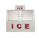 $cu 60. πόδ. κλιμένος ψυκτήρας κύβων πάγου πορτών εμπορευμάτων πάγου διπλάσιο
