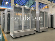 Υπεραγορά 3 όρθιο ψυγείο πορτών γυαλιού προθηκών 2~8℃ ψυγείων πορτών