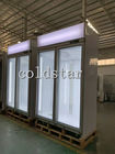 Εμπορικοί διπλοί πορτών ψυκτήρων γυαλιού ψυκτήρες ψυγείων επίδειξης πορτών όρθιοι