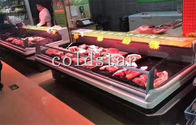 Η εμπορική ανοικτή αντίθετη κορυφή εξυπηρετεί το κρύο ψυγείο επίδειξης φρέσκου κρέατος τροφίμων ψαριών Deli