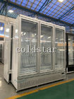 Υπεραγορά 3 όρθιο ψυγείο πορτών γυαλιού προθηκών 2~8℃ ψυγείων πορτών