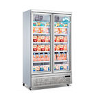 220V 1 2 3 4 όρθιο ψυγείο 1000L επίδειξης πορτών R290 για την υπεραγορά