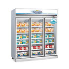 Όρθιο gelato ψυκτήρων ψυγείο επίδειξης πορτών γυαλιού παγωτού παγωμένων τροφίμων ψυγείων εμπορικό