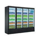 Ψυγείο όρθιων ποτών επίδειξης πιό δροσερών τεσσάρων γυαλιού πορτών κάθετων ποτών προθηκών κρύων/μη αλκοολούχων ποτών
