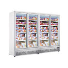 Χαμηλής θερμοκρασίας εμπορικός γυαλιού 4 όρθιος ψυκτήρας ψυγείων υπεραγορών πορτών μεγάλος