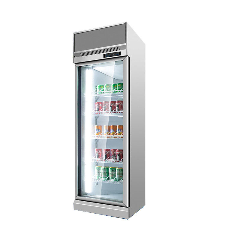 Υπεραγορών όρθιο ψυγείο πορτών γυαλιού ψιλικατζίδικου 2~8ºC διαφανές