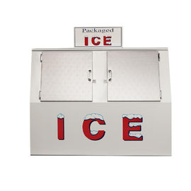 $cu 60. πόδ. κλιμένος ψυκτήρας κύβων πάγου πορτών εμπορευμάτων πάγου διπλάσιο